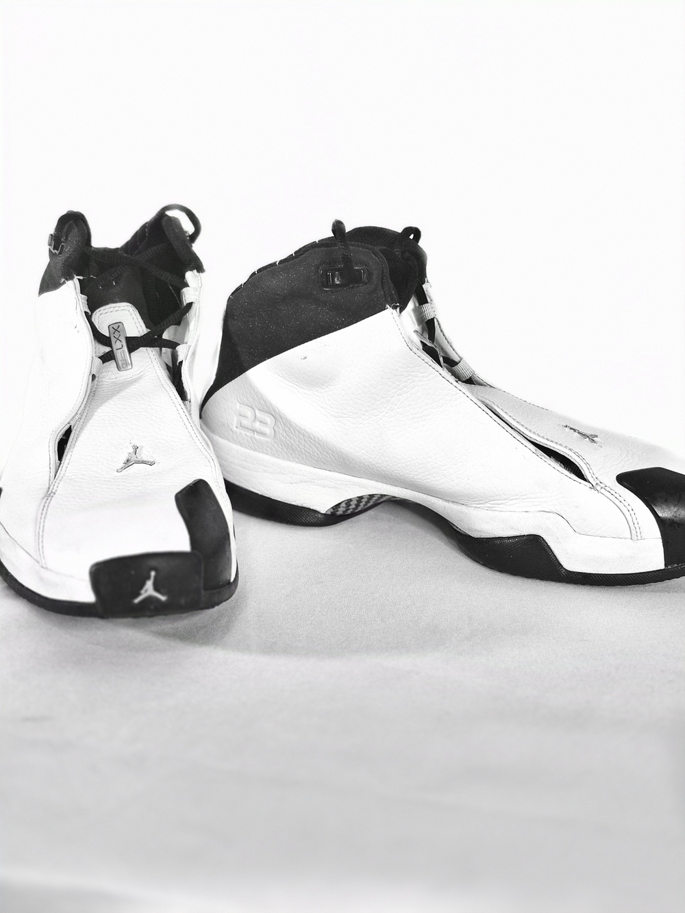 Jordan 21 OG White and Black High-Top Basketball Sneaker